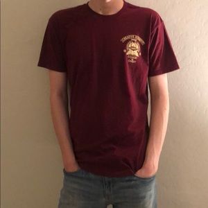 Maroon obey graphic tee